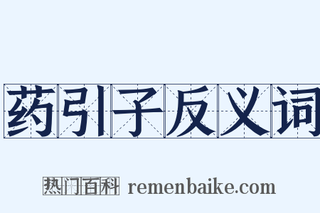 药引子反义词是什么意思的图片